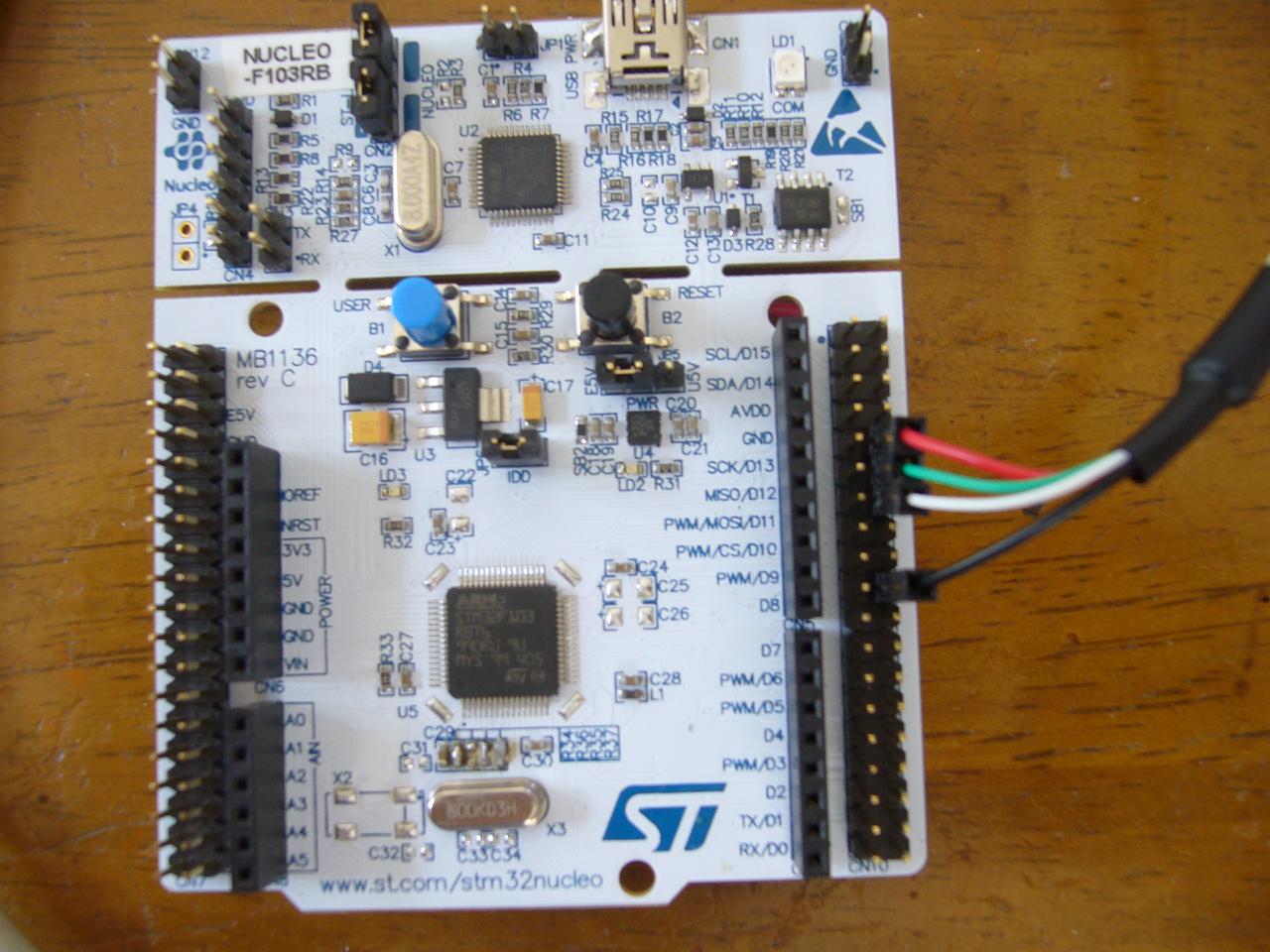 STM32 Nucleo F103 front side